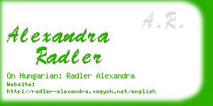 alexandra radler business card